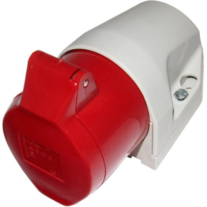 WALTHER 32 AMP 4 PIN RED ANGLED SOCKET INDUSTRIAL