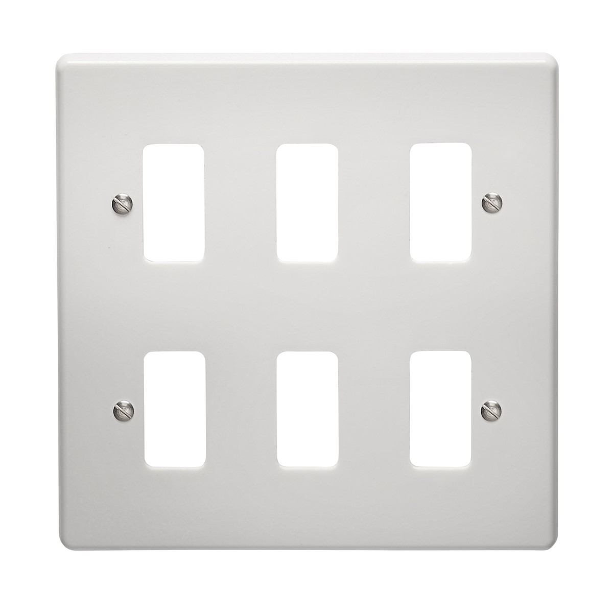 Crabtree 5576 Grid Front Plate 6 Gang