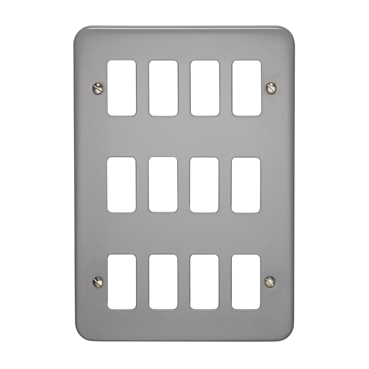 Crabtree 6580/12BG Grid Front Plate 12 Gang