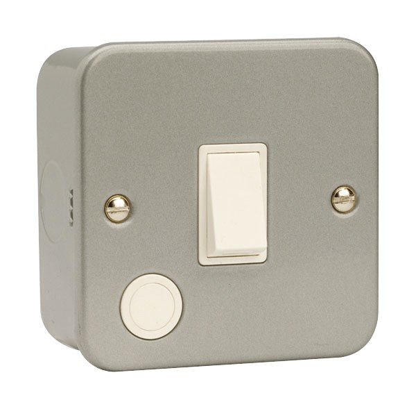 Click Metal Clad CL022 1 Gang 20A Double Pole Switch with Flex 