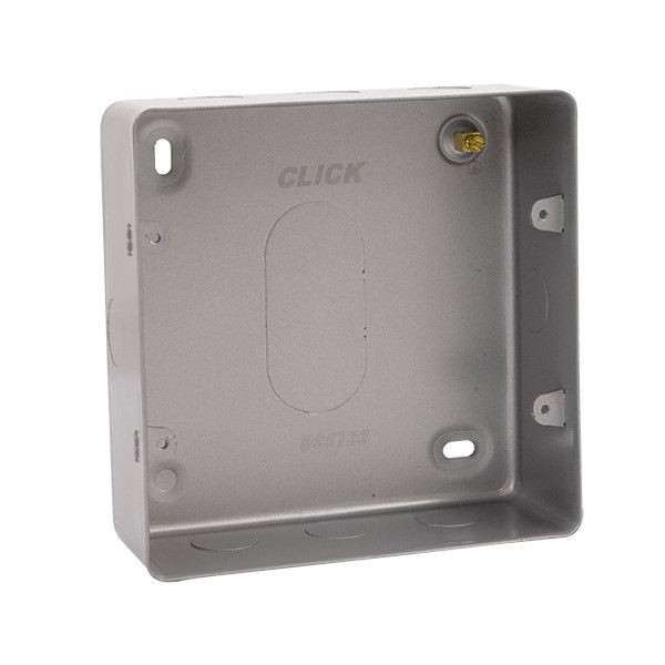 Click Metal Clad CL089 Deep Mounting Box 2 Tier 50mm