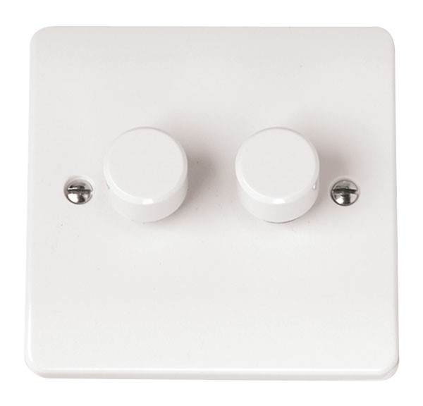 Click CMA146 2 Gang Dimmer Plate