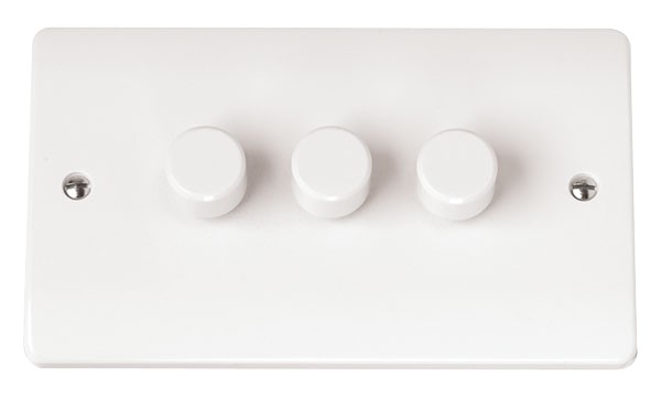 Click CMA147 3 Gang Dimmer Plate