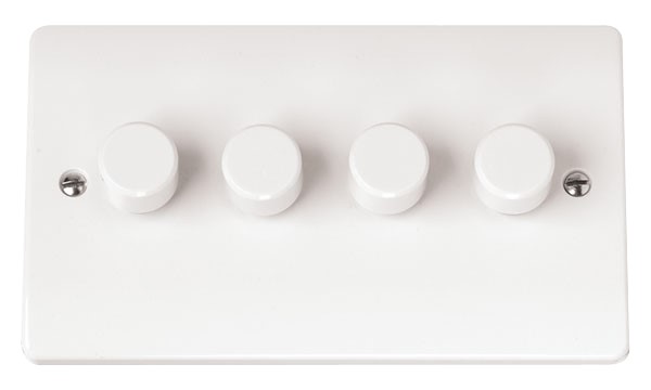 Click CMA148 4 Gang Dimmer Plate