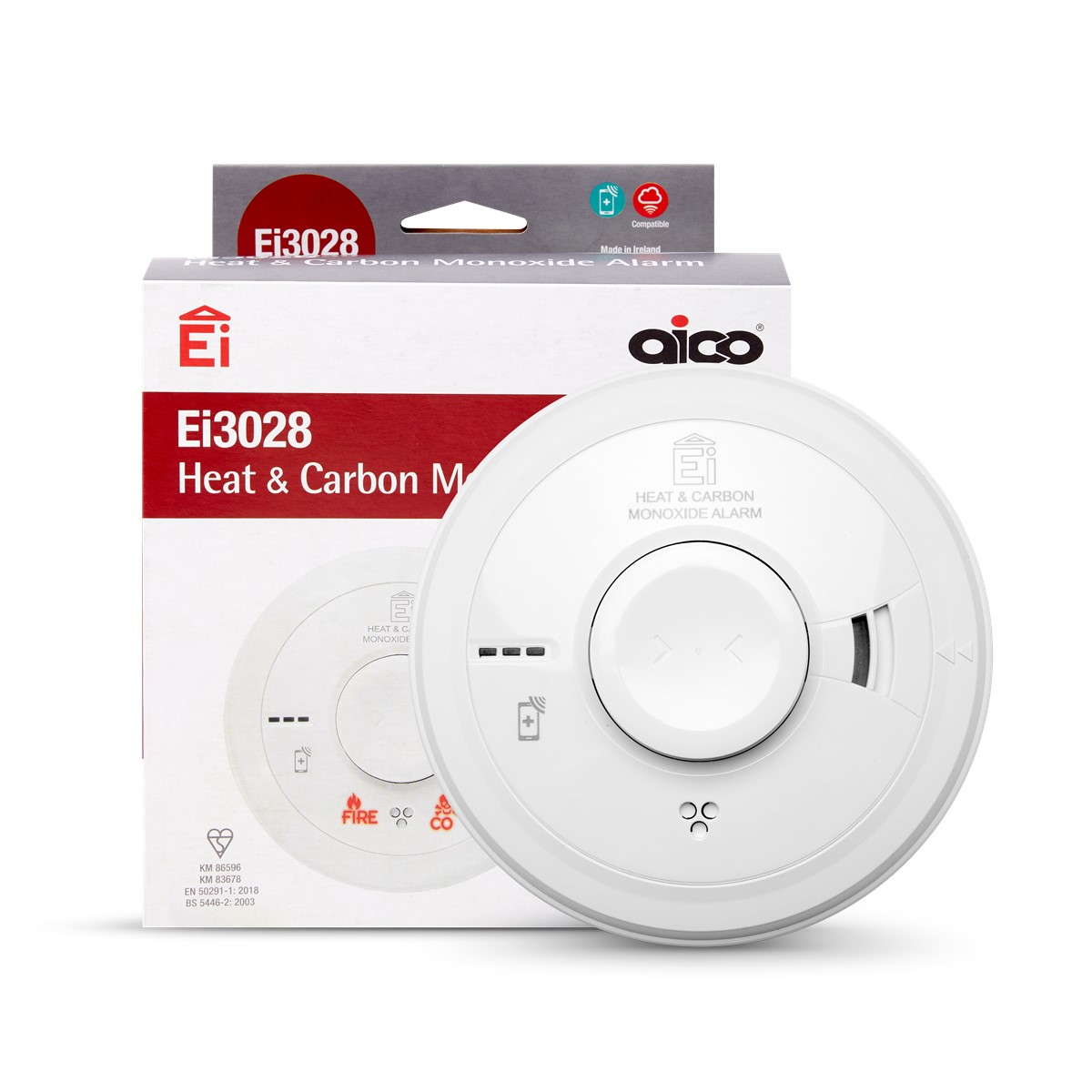 Aico Ei3028 Multi Heat & Carbon Monoxide Alarm Audio Link+