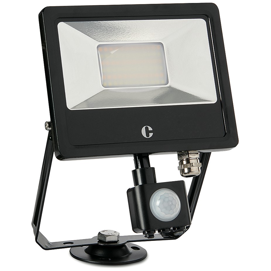 Collingwood FL02BPCS 20W PIR Floodlight Colour Switchable Black