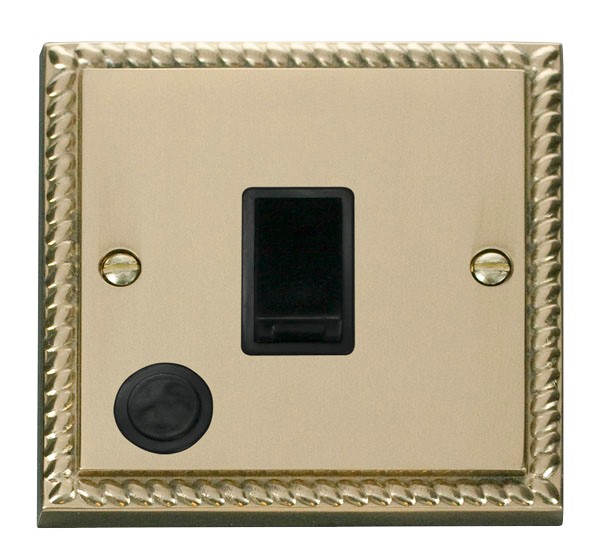 Click GCBR022BK 1 Gang Switch with Flex Outlet DP Polished Cast Brass