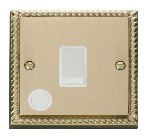 Click GCBR022WH 1 Gang Switch with Flex Outlet DP Polished Cast Brass