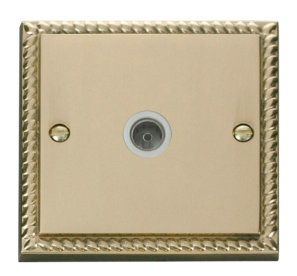 Click GCBR065WH Non Isolated Single CoAxial Outlet Polished Cast Brass