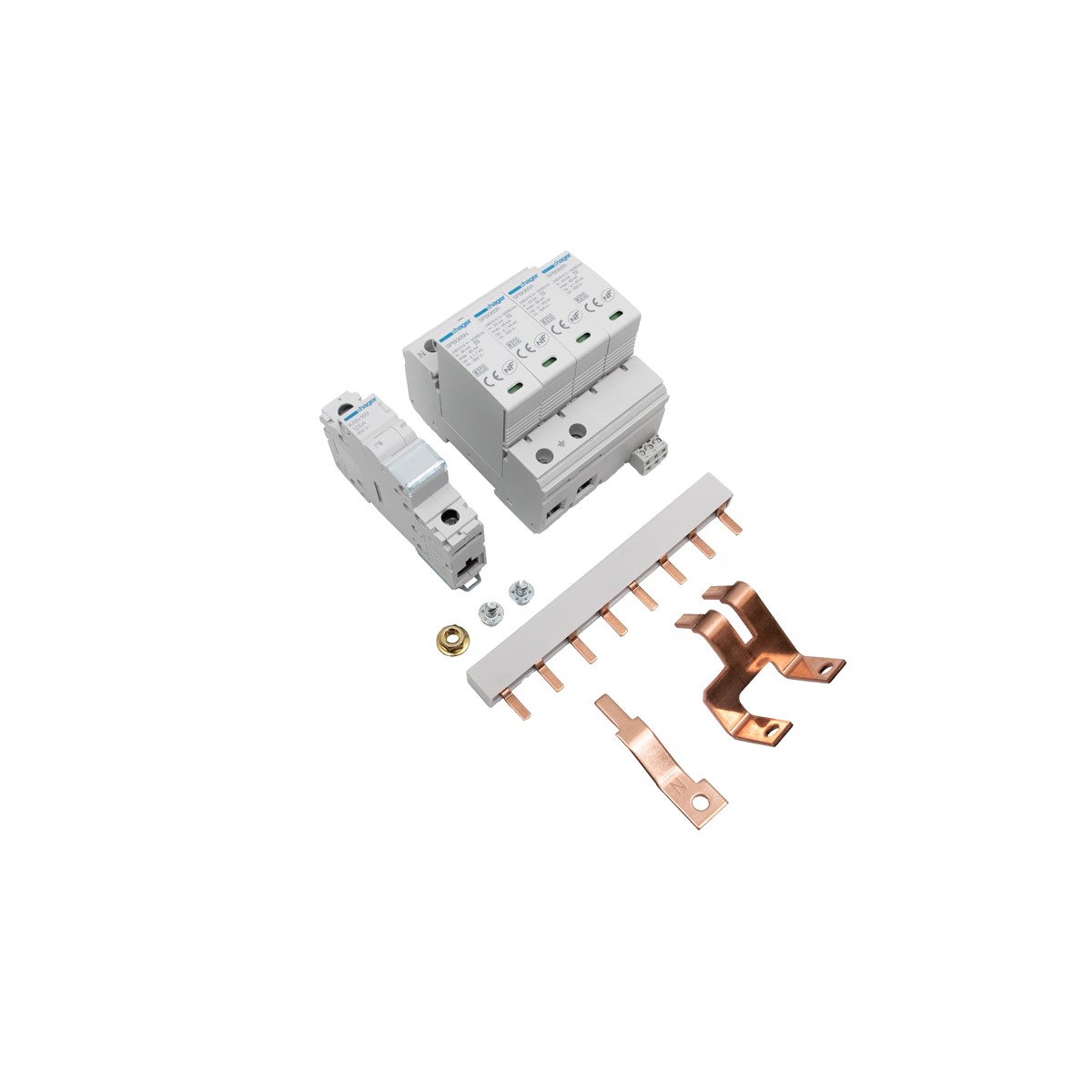 Hager JK102SPD Surge Protector Kit Type2 -125A