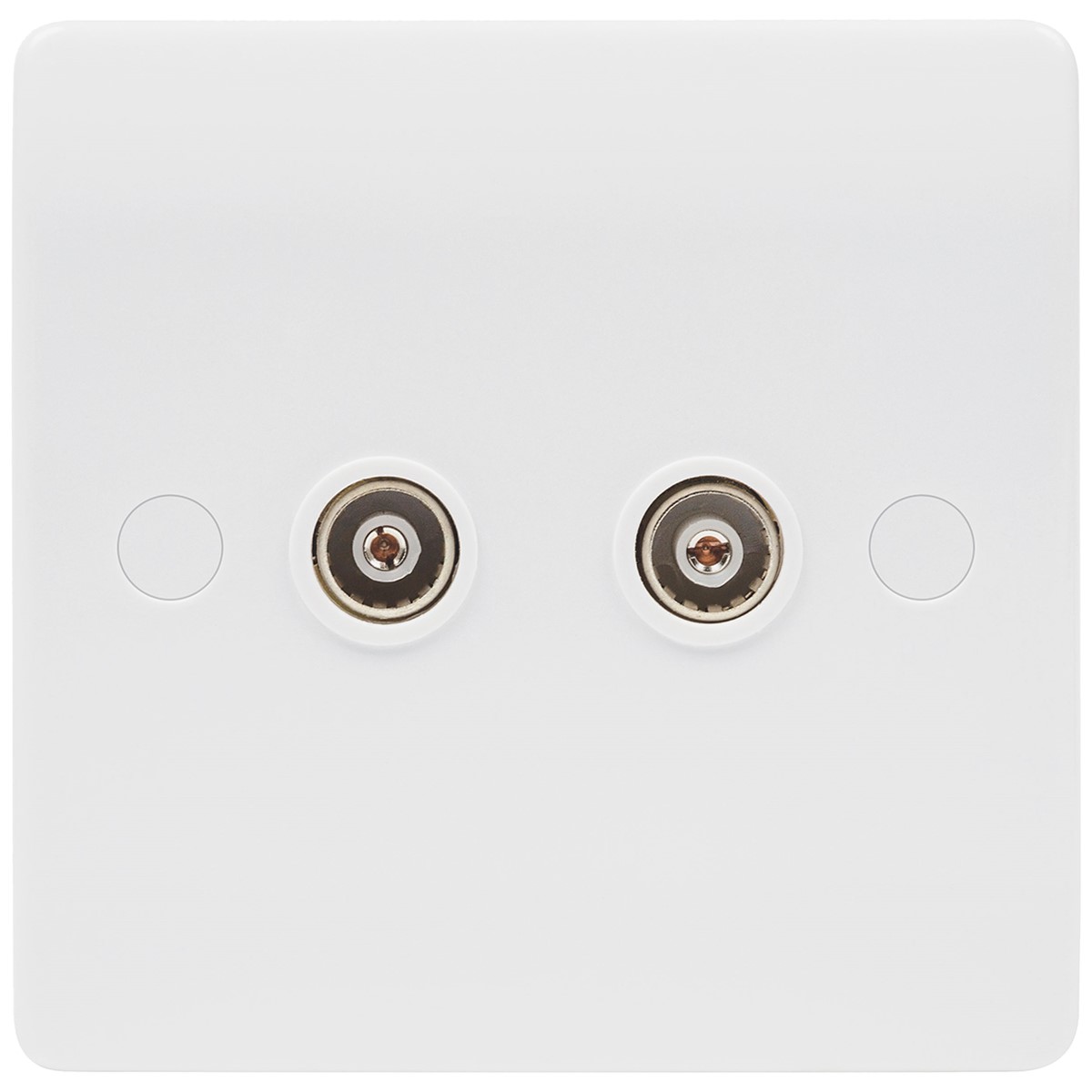 Niglon NCS2NI Median Twin TV Co-Axial Non-Isolated Socket White