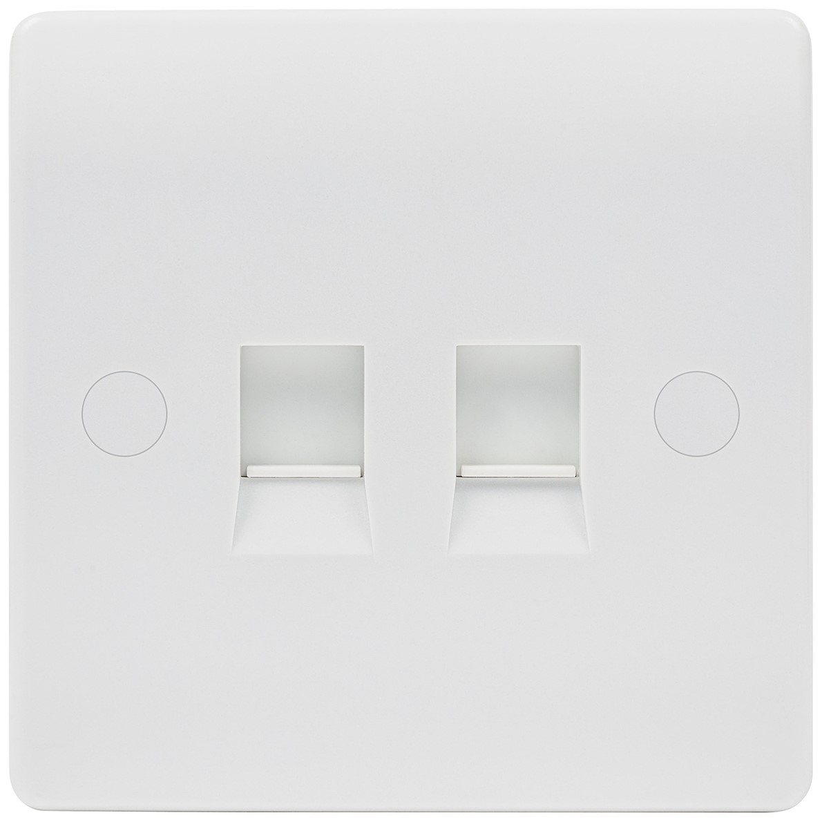 Niglon NDS25 Median Twin Cat 5 Data Outlet White