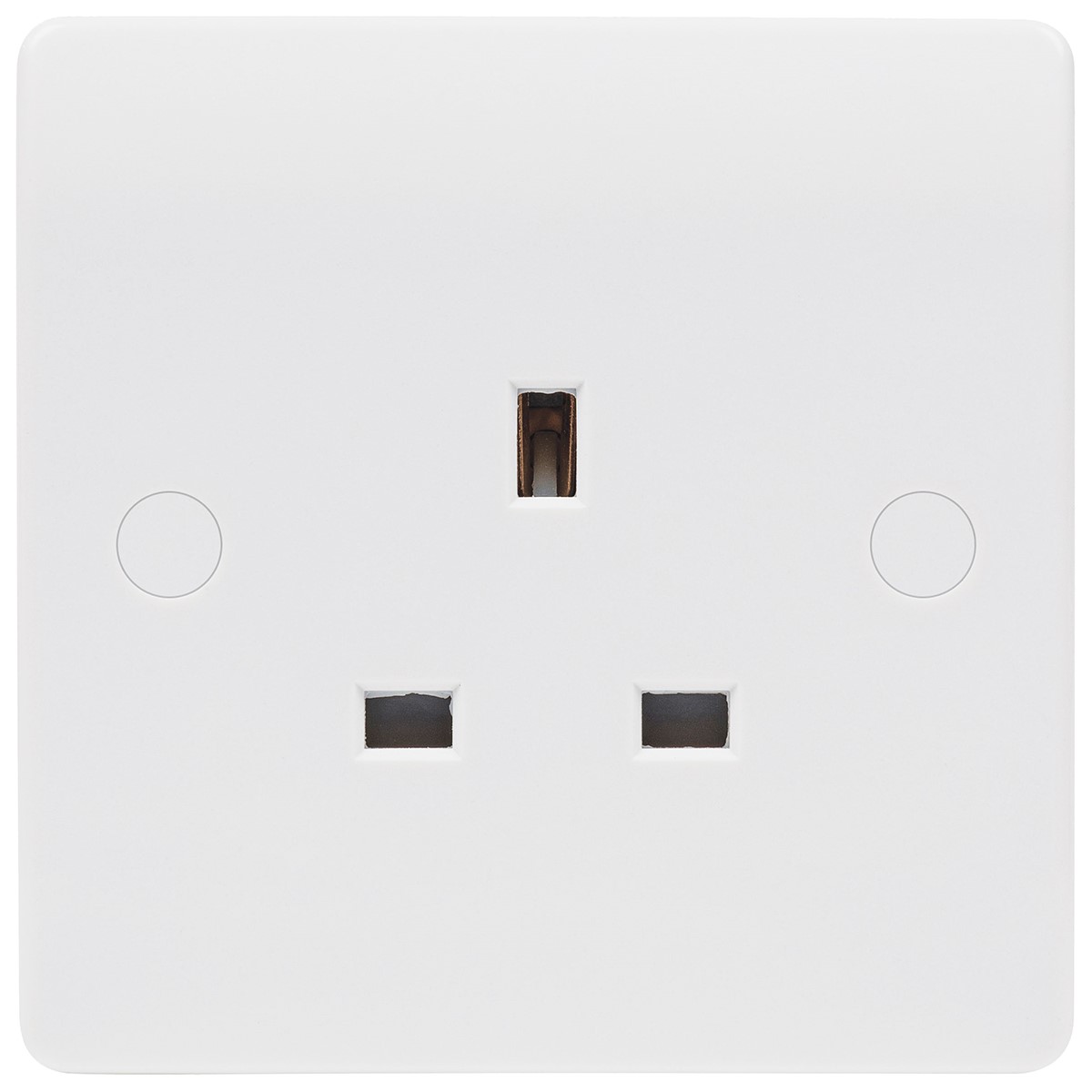 Niglon NS131 Median 1 Gang Unswitched Socket Outlet White