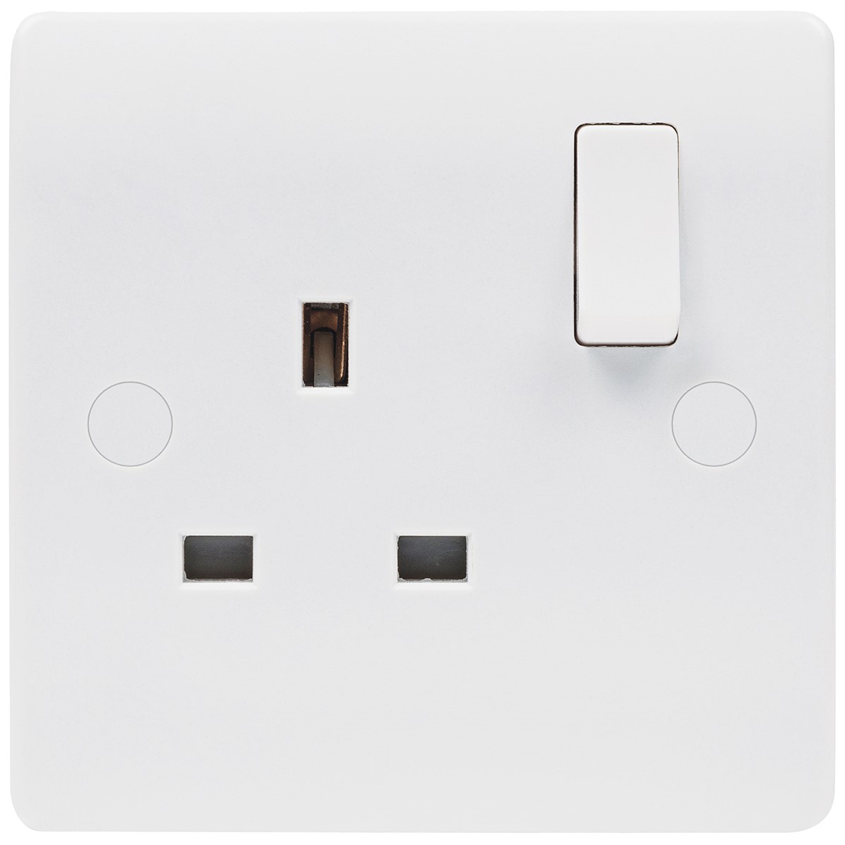 Niglon NS131S Median 1 Gang Switched Socket Outlet White