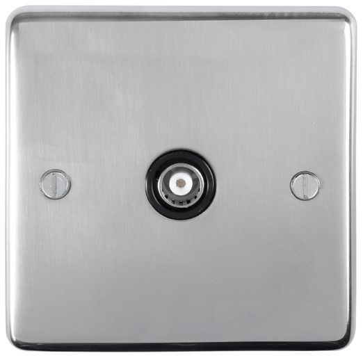 Eurolite PSS1TVB TV CoAxial Socket Polished Stainless Steel 