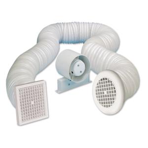 Manrose SF100T 4 Inch Inline Shower Fan Kit with Timer