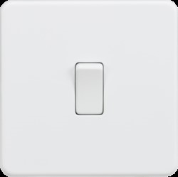 Knightsbridge SF1200MW Screwless 10AX Intermediate Switch - Matt White