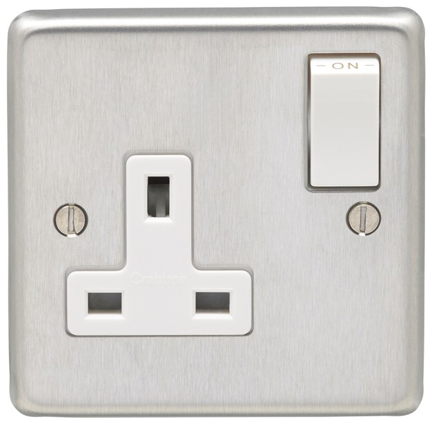 Eurolite SSS1SOW 1 Gang Socket Satin Stainless