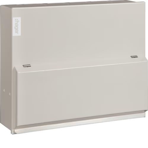 Hager Consumer Unit VML108SPDRK Design10 + T2 SPD - 8 Way