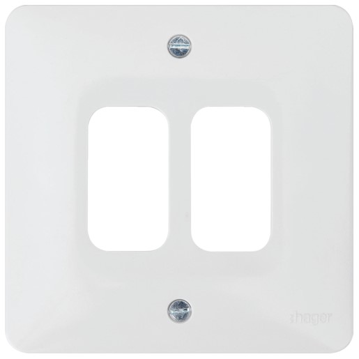 Hager WMGP2 Sollysta Plastic Frontplate 2 Gang